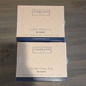 Clean Skin Club Clean Towels XL 50 Count Set Of 2
